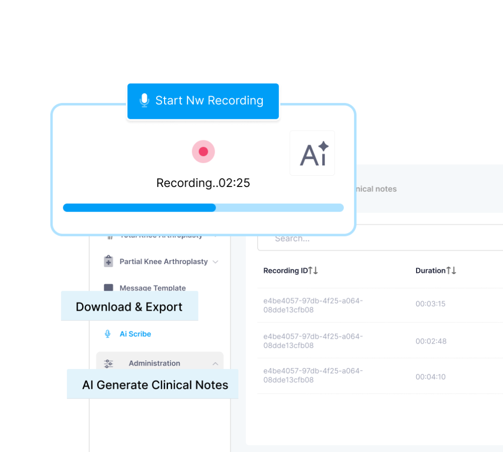 Vineforce AI Scribe Interface