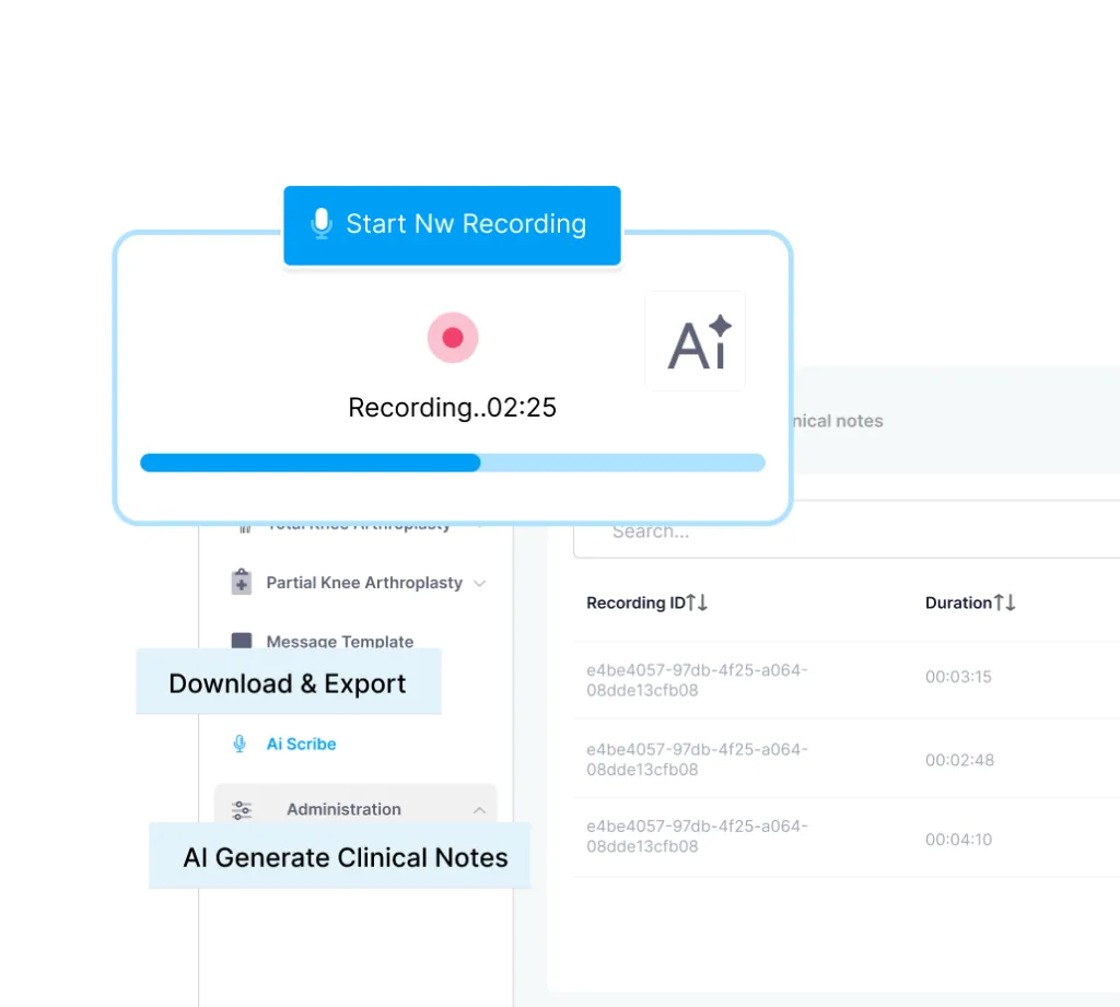 Vineforce AI Scribe Interface