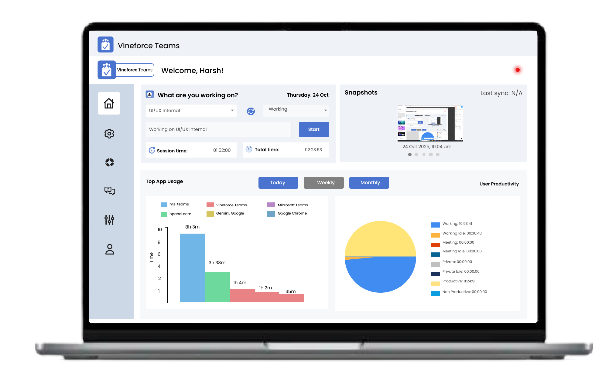Vineforce Teams Dashboard Preview