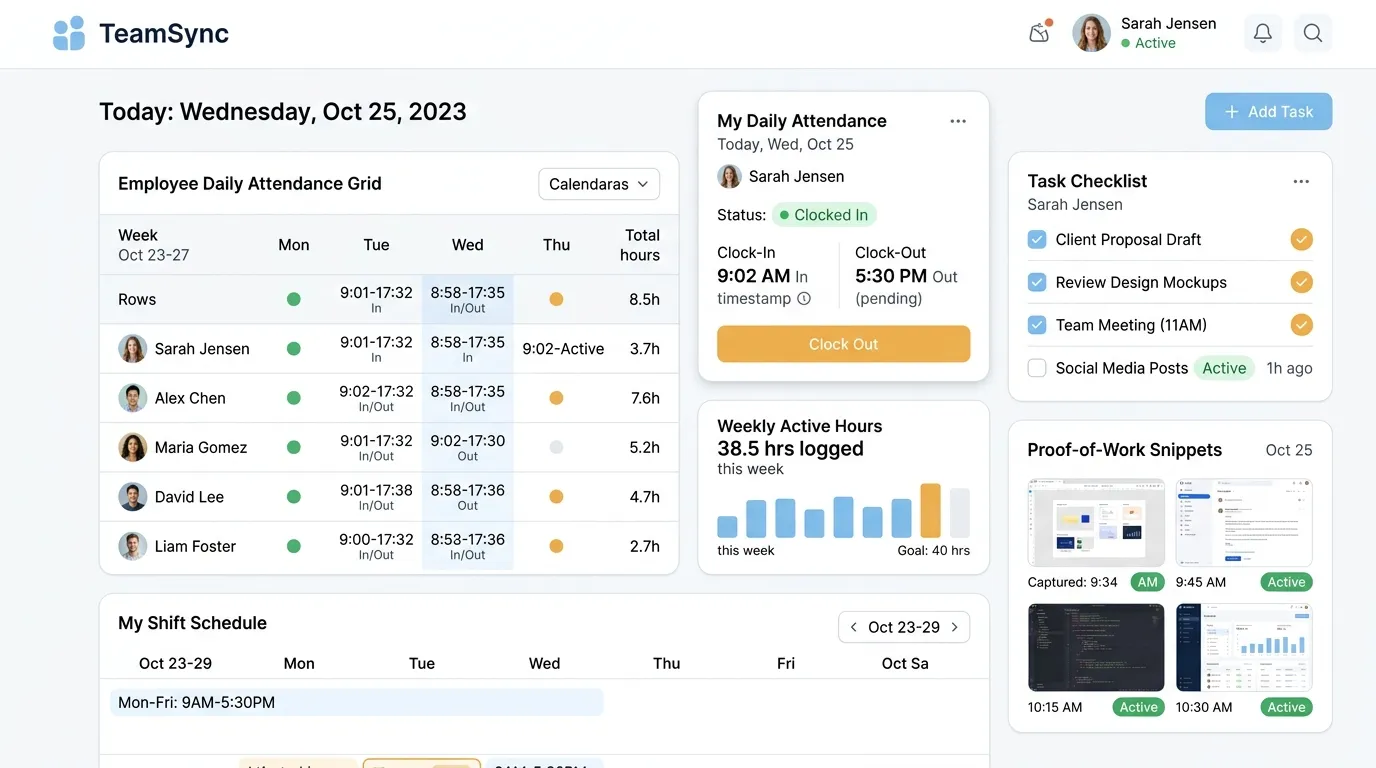 Vineforce Teams small team dashboard overview