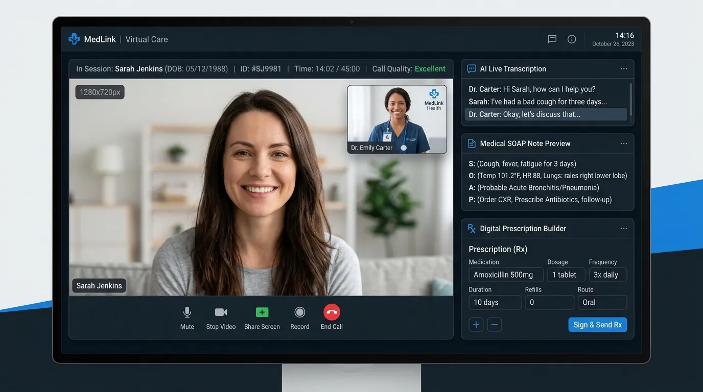 Virtual Care Consultation and AI Companion Interface