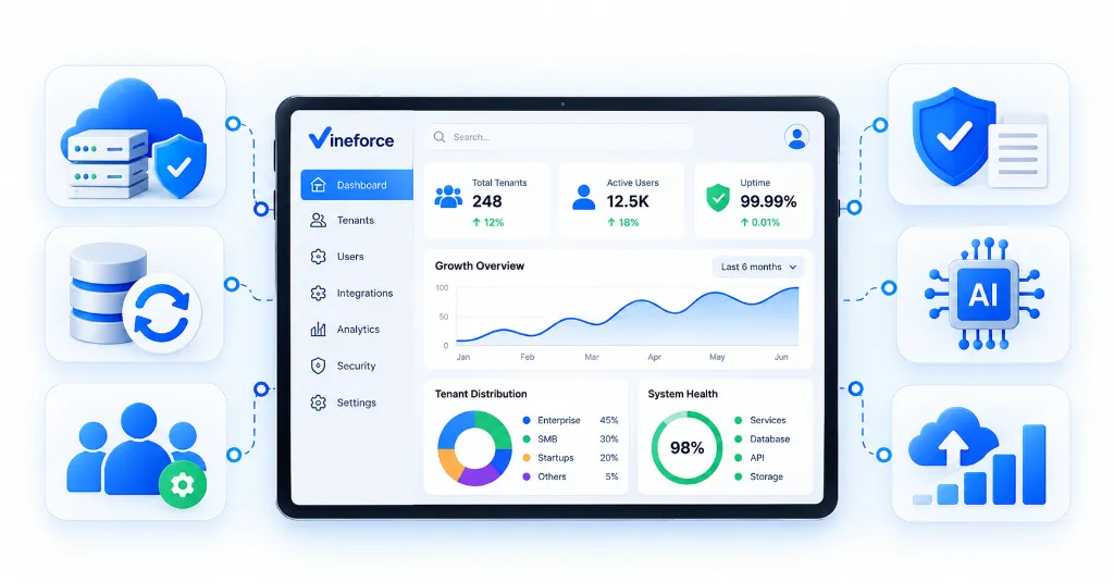 Vineforce SaaS application architecture and development workflow