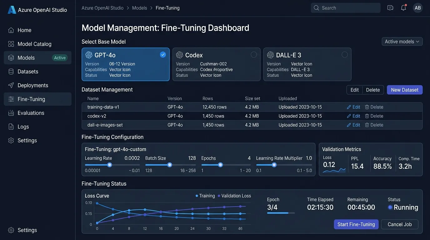 Microsoft Azure OpenAI Studio Model Configuration - Vineforce